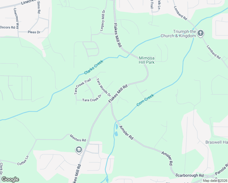 map of restaurants, bars, coffee shops, grocery stores, and more near 5083 Flakes Mill Road in Ellenwood