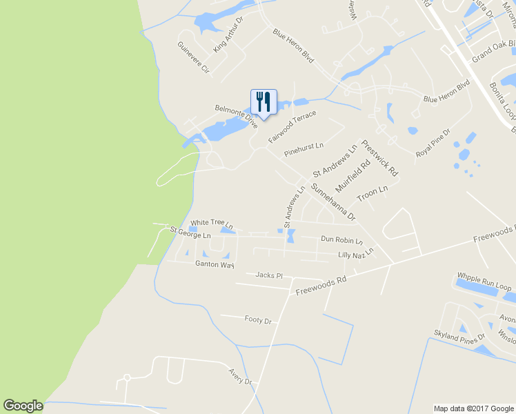 map of restaurants, bars, coffee shops, grocery stores, and more near 620 Tree Top Court in Myrtle Beach