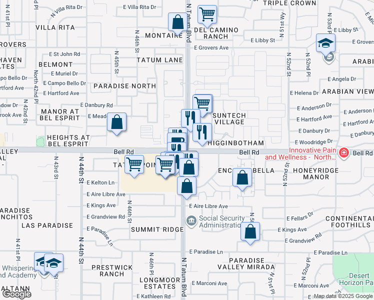 N Tatum Blvd & E Bell Rd, Phoenix AZ Walk Score