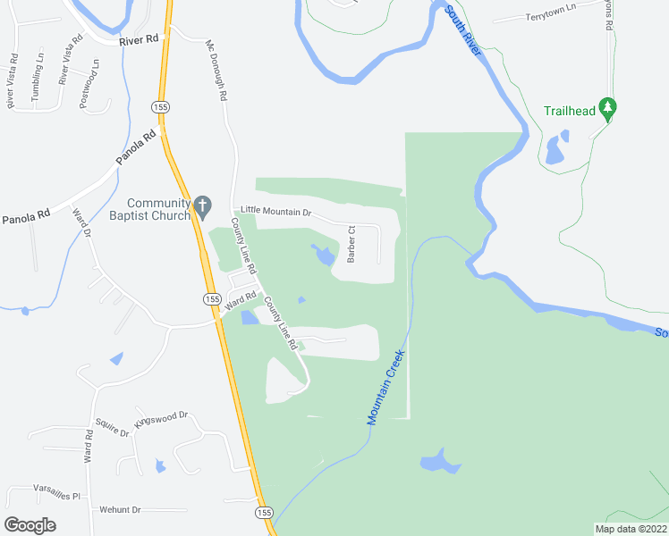map of restaurants, bars, coffee shops, grocery stores, and more near 1850 County Line Road in Ellenwood