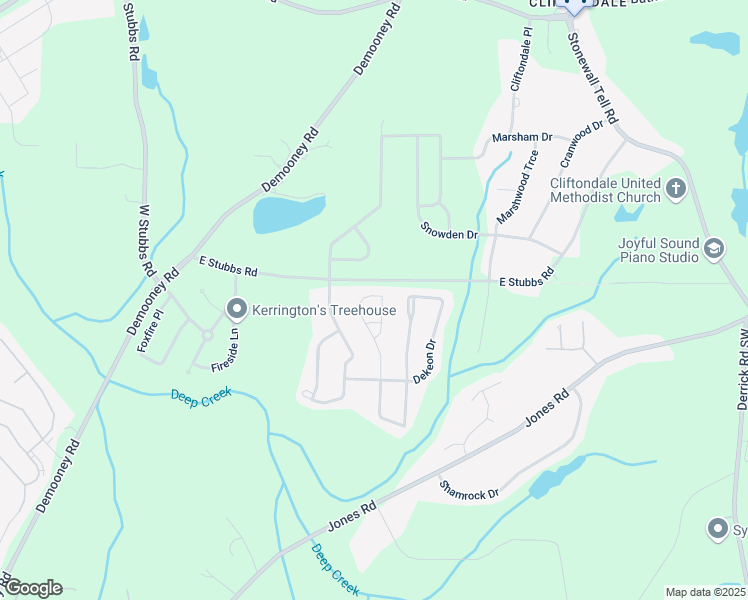 map of restaurants, bars, coffee shops, grocery stores, and more near 4394 Estate Street in Atlanta