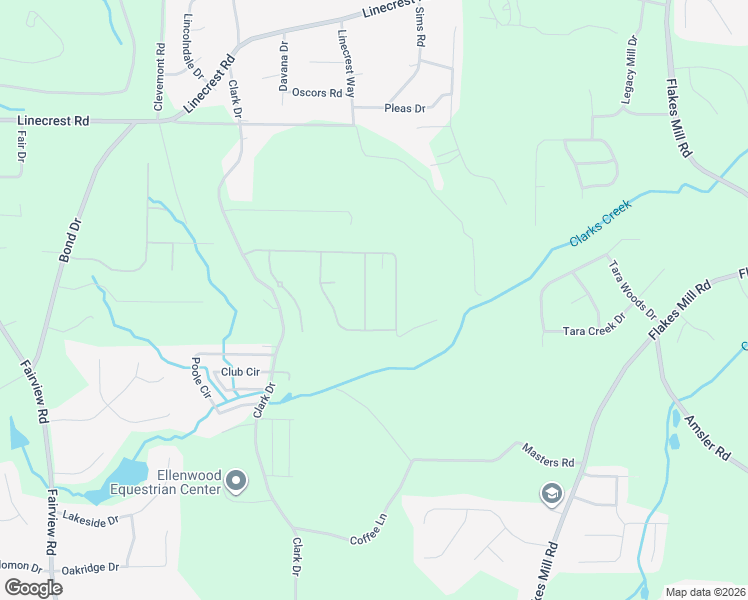 map of restaurants, bars, coffee shops, grocery stores, and more near 156 Expedition Drive in Ellenwood