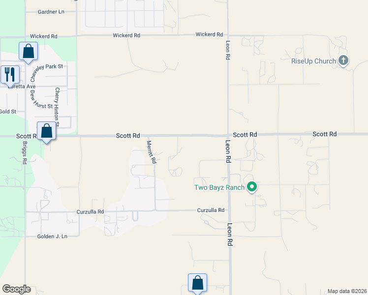 map of restaurants, bars, coffee shops, grocery stores, and more near 30643 Scott Road in Menifee