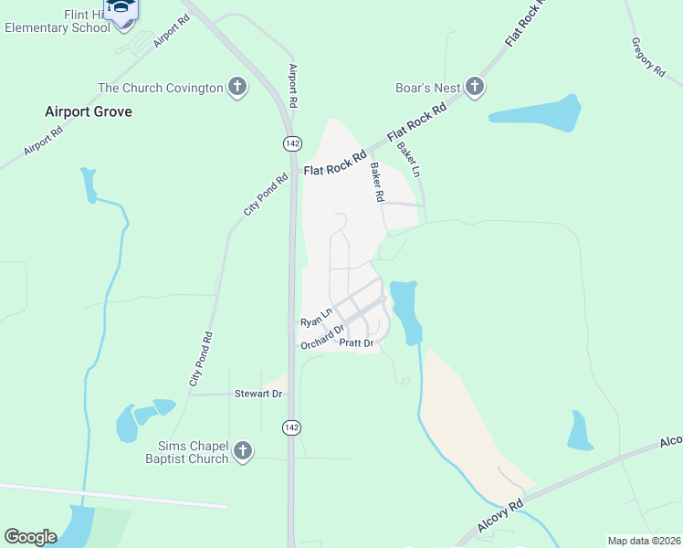 map of restaurants, bars, coffee shops, grocery stores, and more near 10 Heard Lane in Covington