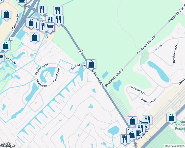 map of restaurants, bars, coffee shops, grocery stores, and more near 1919 Dick Pond Road in Myrtle Beach