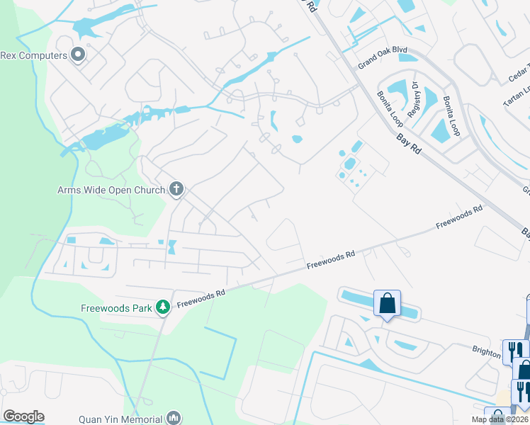 map of restaurants, bars, coffee shops, grocery stores, and more near 111 Turnberry Court in Myrtle Beach