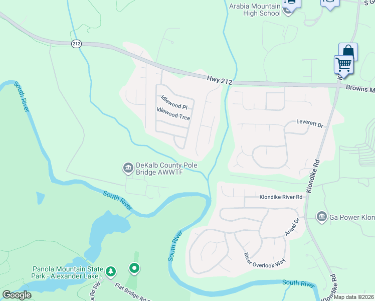 map of restaurants, bars, coffee shops, grocery stores, and more near in Lithonia