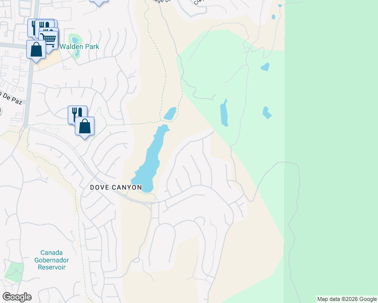 map of restaurants, bars, coffee shops, grocery stores, and more near 2 Greenspring in Rancho Santa Margarita