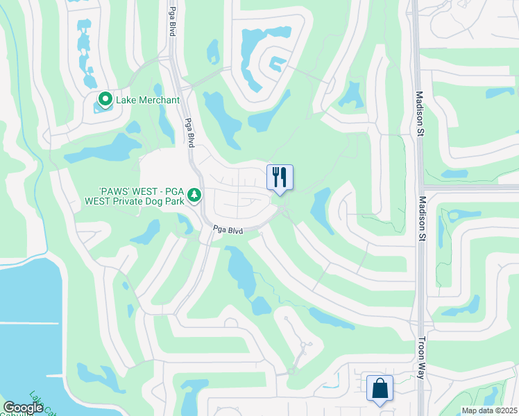 map of restaurants, bars, coffee shops, grocery stores, and more near 80409 Platinum Way in La Quinta