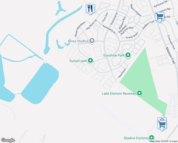 map of restaurants, bars, coffee shops, grocery stores, and more near 29161 Tarragon in Wildomar