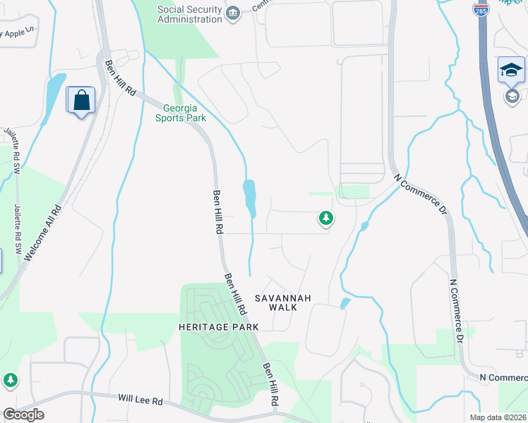 map of restaurants, bars, coffee shops, grocery stores, and more near 4270 Sloop Way in College Park