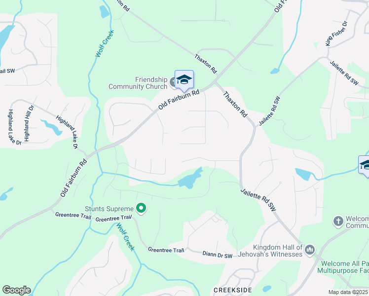 map of restaurants, bars, coffee shops, grocery stores, and more near 4220 Glad Morning Drive in College Park