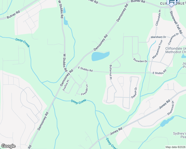 map of restaurants, bars, coffee shops, grocery stores, and more near 6634 East Stubbs Road in College Park