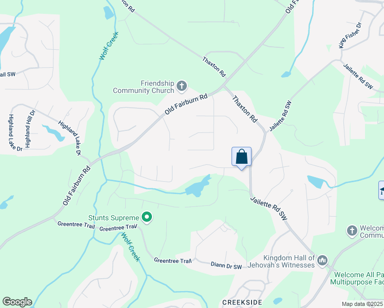 map of restaurants, bars, coffee shops, grocery stores, and more near 4220 Glad Morning Drive in College Park
