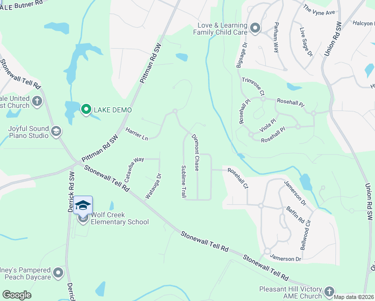 map of restaurants, bars, coffee shops, grocery stores, and more near 4337 Sublime Trail in Atlanta