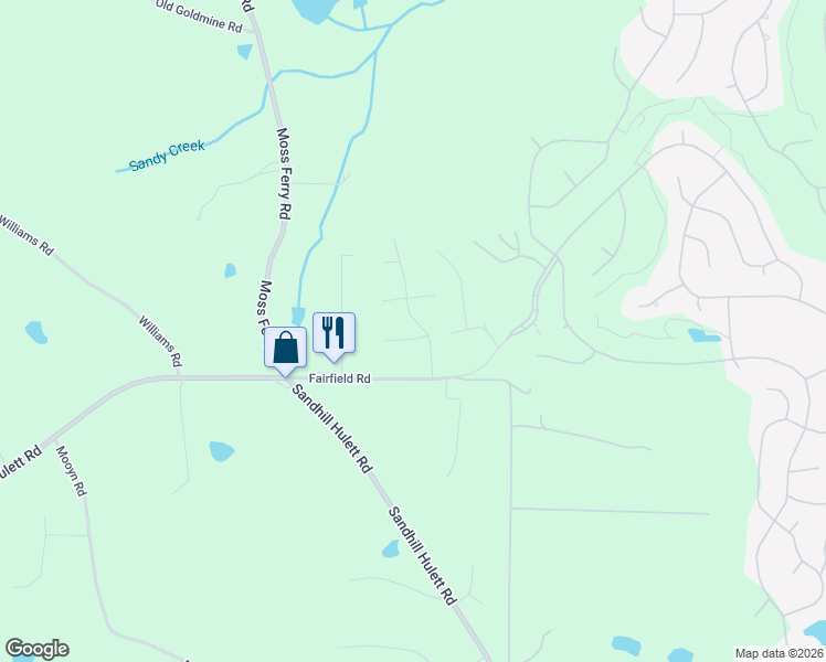 map of restaurants, bars, coffee shops, grocery stores, and more near 62 Abbotsford Drive in Villa Rica