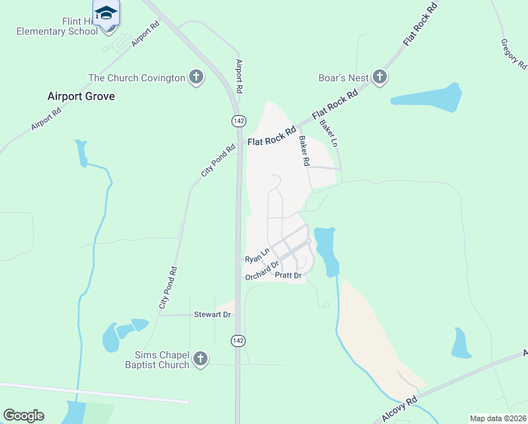 map of restaurants, bars, coffee shops, grocery stores, and more near 10 Heard Lane in Covington