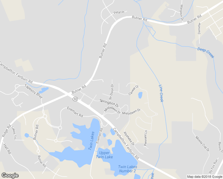 map of restaurants, bars, coffee shops, grocery stores, and more near 4380 Highway 92 in Fairburn