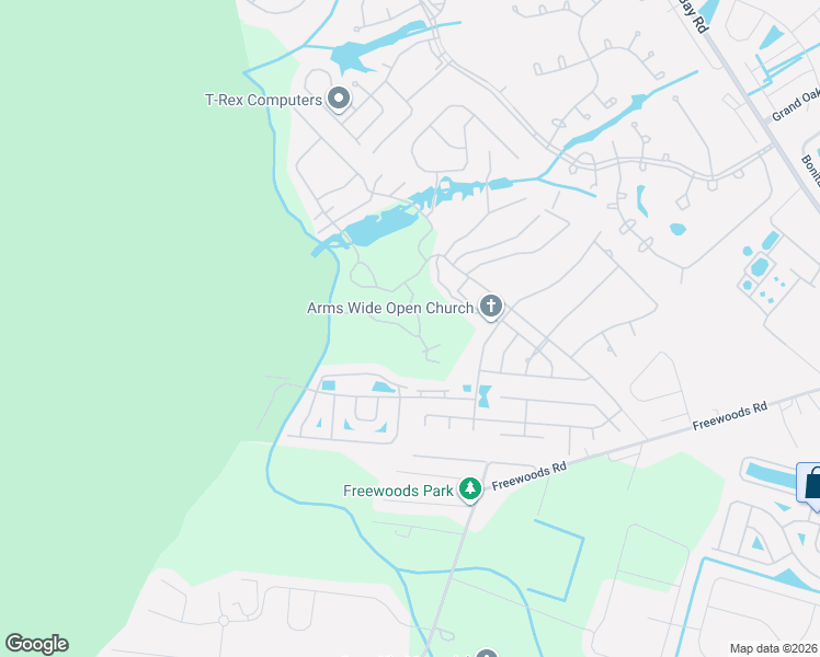map of restaurants, bars, coffee shops, grocery stores, and more near 741 North Oak Street in Myrtle Beach