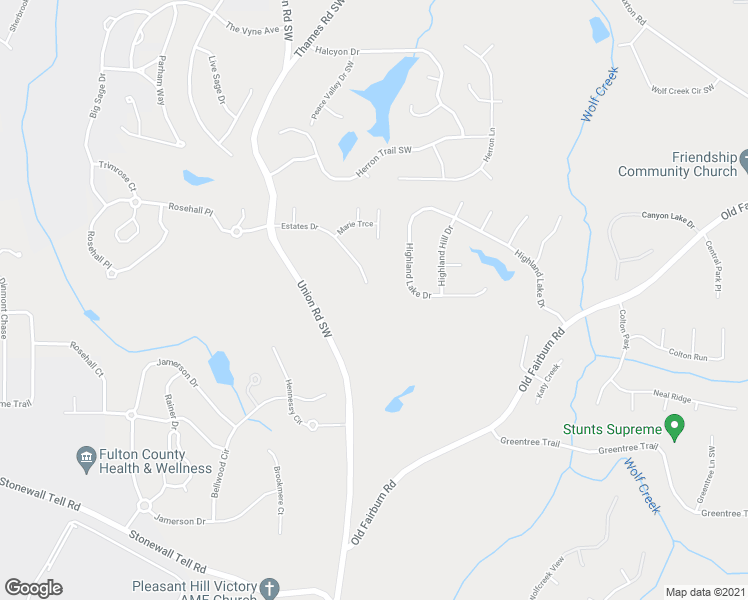 map of restaurants, bars, coffee shops, grocery stores, and more near 5269 Estates Drive in Atlanta