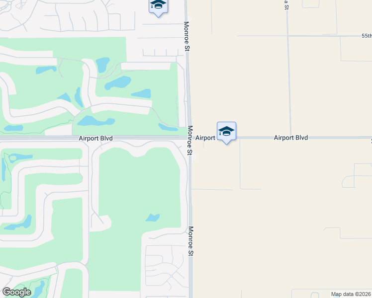 map of restaurants, bars, coffee shops, grocery stores, and more near 1832 Airport Boulevard in Thermal