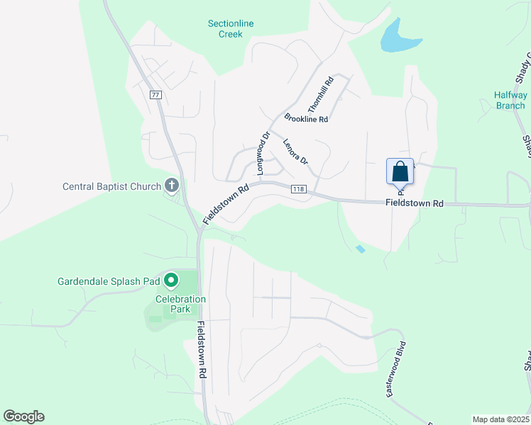 map of restaurants, bars, coffee shops, grocery stores, and more near 1801 Fieldstown Road in Gardendale