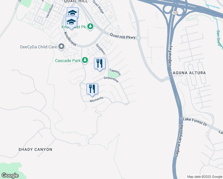 map of restaurants, bars, coffee shops, grocery stores, and more near 26 Dreamlight in Irvine