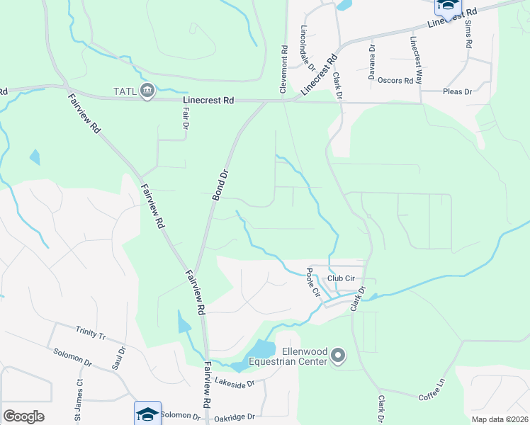 map of restaurants, bars, coffee shops, grocery stores, and more near 412 Discovery Lane in Ellenwood