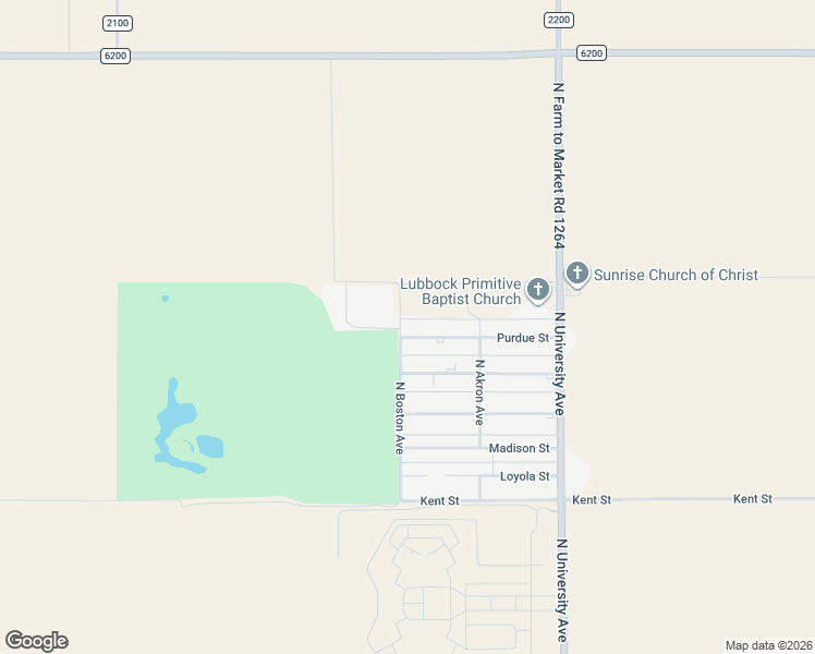map of restaurants, bars, coffee shops, grocery stores, and more near 4300-4398 North Boston Avenue in Lubbock