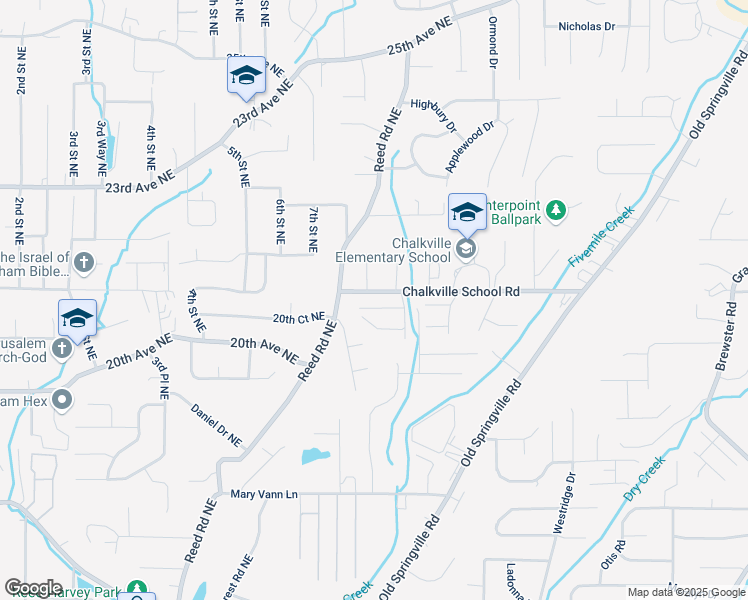 map of restaurants, bars, coffee shops, grocery stores, and more near 821 Chalkville School Road in Center Point