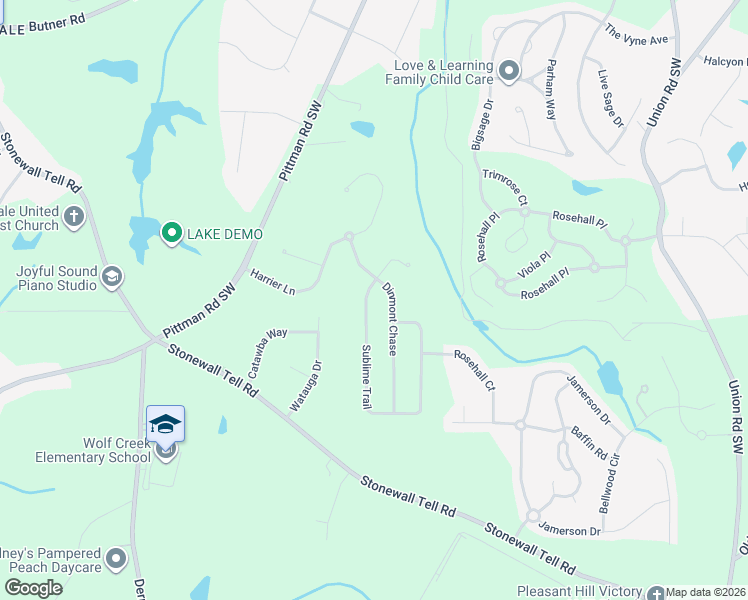 map of restaurants, bars, coffee shops, grocery stores, and more near 4365 Sublime Trail in Atlanta