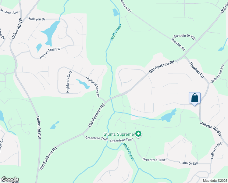 map of restaurants, bars, coffee shops, grocery stores, and more near 4815 Highland Lake Drive in Atlanta