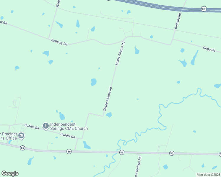 map of restaurants, bars, coffee shops, grocery stores, and more near Shane Adams Road in Grayson County