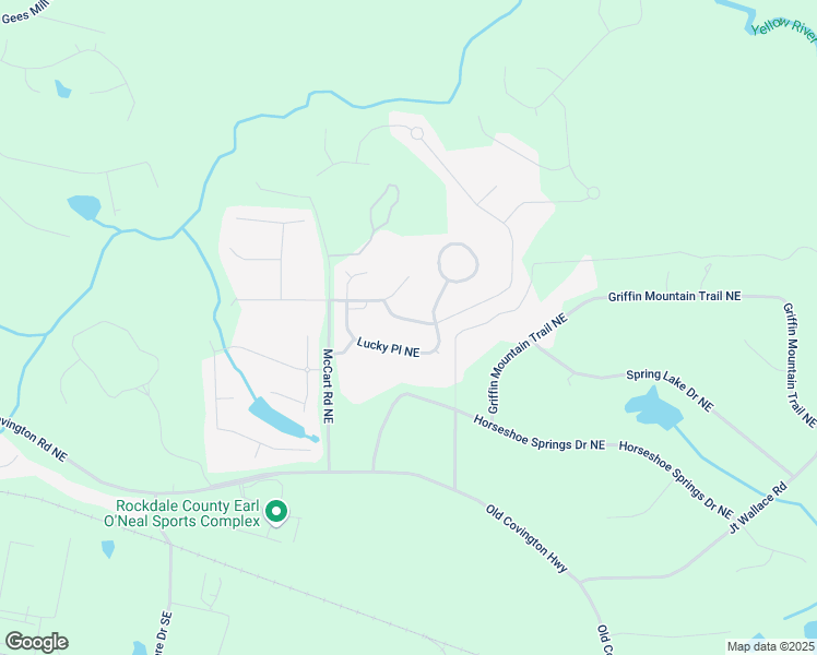 map of restaurants, bars, coffee shops, grocery stores, and more near 3309 Bartlett Avenue Northeast in Conyers
