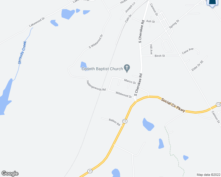 map of restaurants, bars, coffee shops, grocery stores, and more near 253 Marco Estate in Social Circle