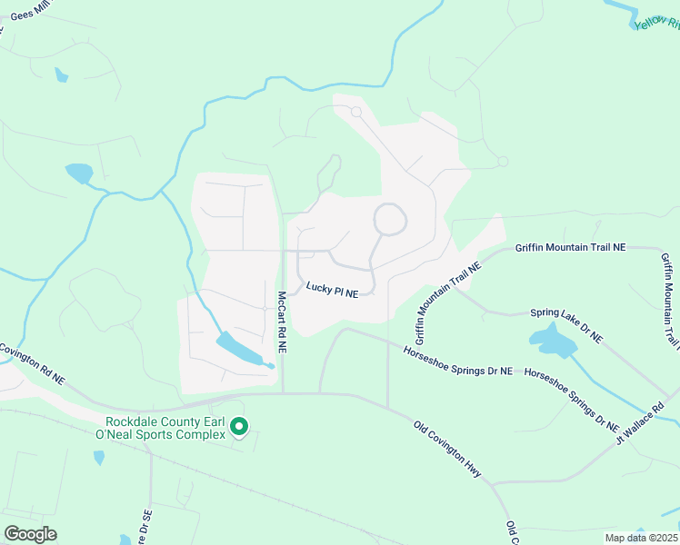 map of restaurants, bars, coffee shops, grocery stores, and more near 3309 Bartlett Avenue Northeast in Conyers