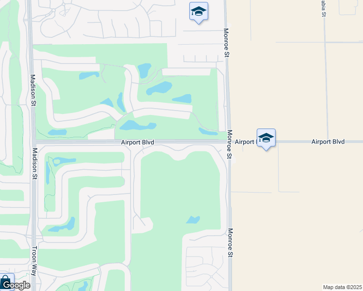 map of restaurants, bars, coffee shops, grocery stores, and more near 56222 Village Drive in La Quinta