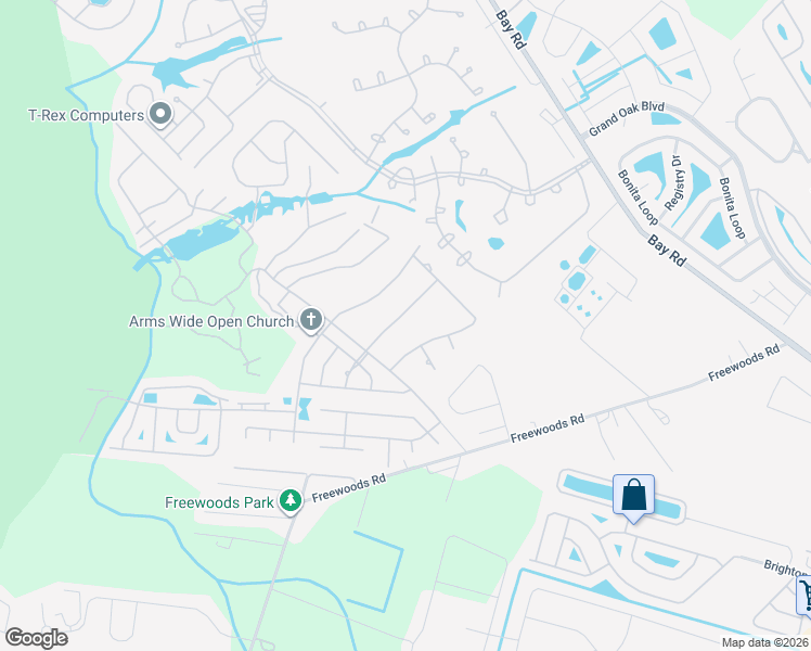 map of restaurants, bars, coffee shops, grocery stores, and more near 310 Muirfield Road in Myrtle Beach