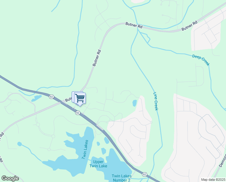 map of restaurants, bars, coffee shops, grocery stores, and more near 609 Baffling Lane in Fairburn