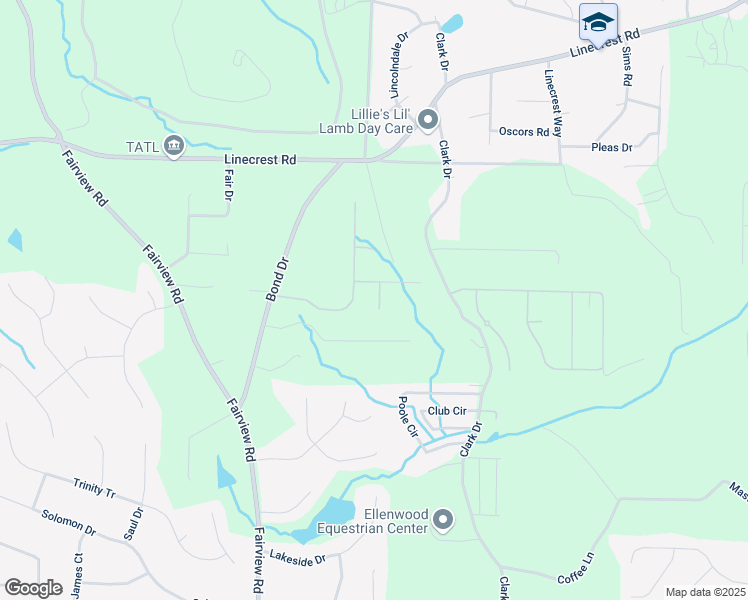 map of restaurants, bars, coffee shops, grocery stores, and more near 412 Discovery Lane in Ellenwood