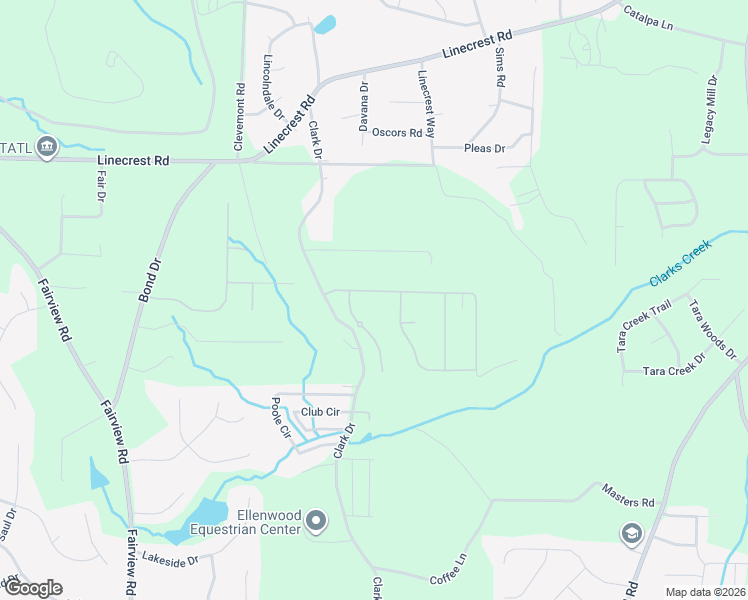 map of restaurants, bars, coffee shops, grocery stores, and more near 128 Expedition Drive in Ellenwood