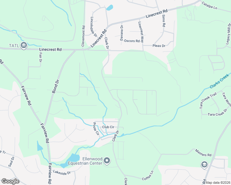 map of restaurants, bars, coffee shops, grocery stores, and more near 128 Expedition Drive in Ellenwood
