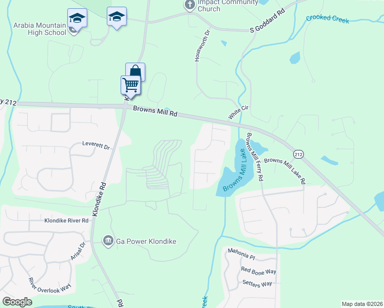 map of restaurants, bars, coffee shops, grocery stores, and more near 4413 Chestnut Lake Avenue in Stonecrest