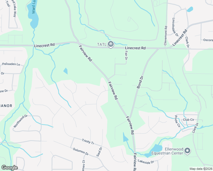 map of restaurants, bars, coffee shops, grocery stores, and more near 100 Huntcliff Trail in Ellenwood