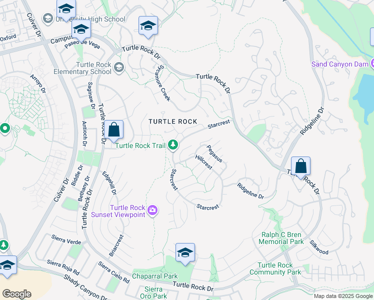 map of restaurants, bars, coffee shops, grocery stores, and more near 5 Centaurus in Irvine
