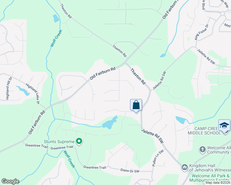 map of restaurants, bars, coffee shops, grocery stores, and more near 4145 Glad Morning Drive in College Park