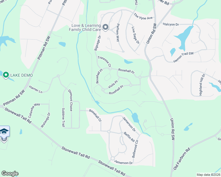 map of restaurants, bars, coffee shops, grocery stores, and more near 4184 Viola Place in Atlanta