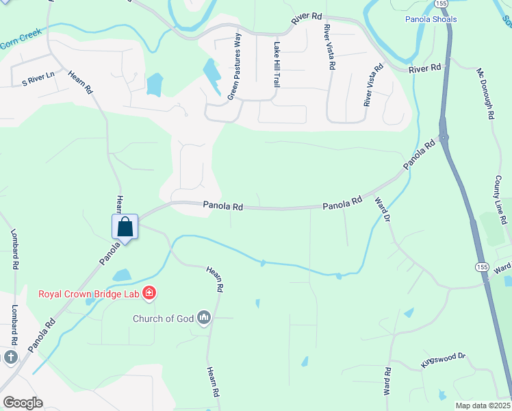 map of restaurants, bars, coffee shops, grocery stores, and more near 410 Panola Road in Ellenwood