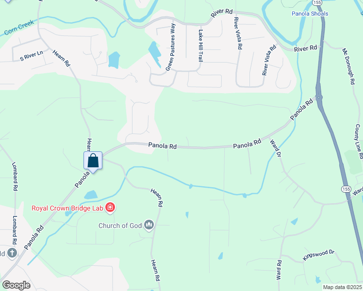 map of restaurants, bars, coffee shops, grocery stores, and more near 420 Panola Road in Ellenwood