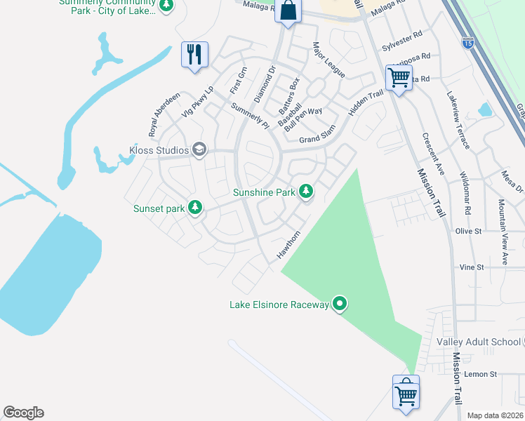 map of restaurants, bars, coffee shops, grocery stores, and more near 29324 Wild Lilac in Wildomar